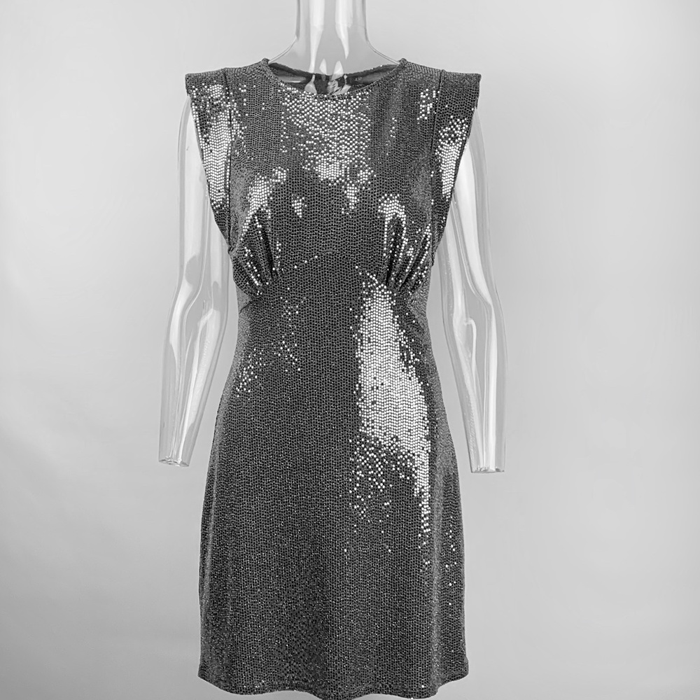Grey silver dress